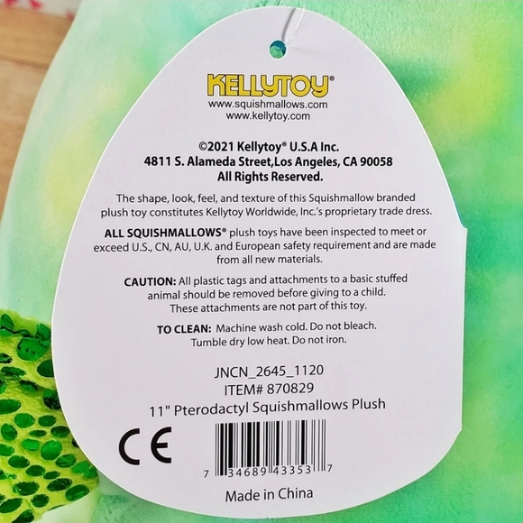 Squishmallow Fletcher the Pterodactyl 11" Ultrasoft Stuffed Dino Plush Toy NWT - Picture 12 of 12